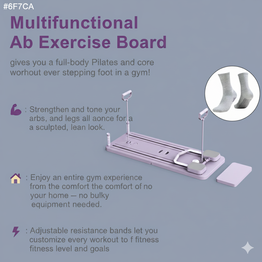Multifunctional Ab Exercise Board - Home Pilates Reformer for Core and Abdominal Strength Training